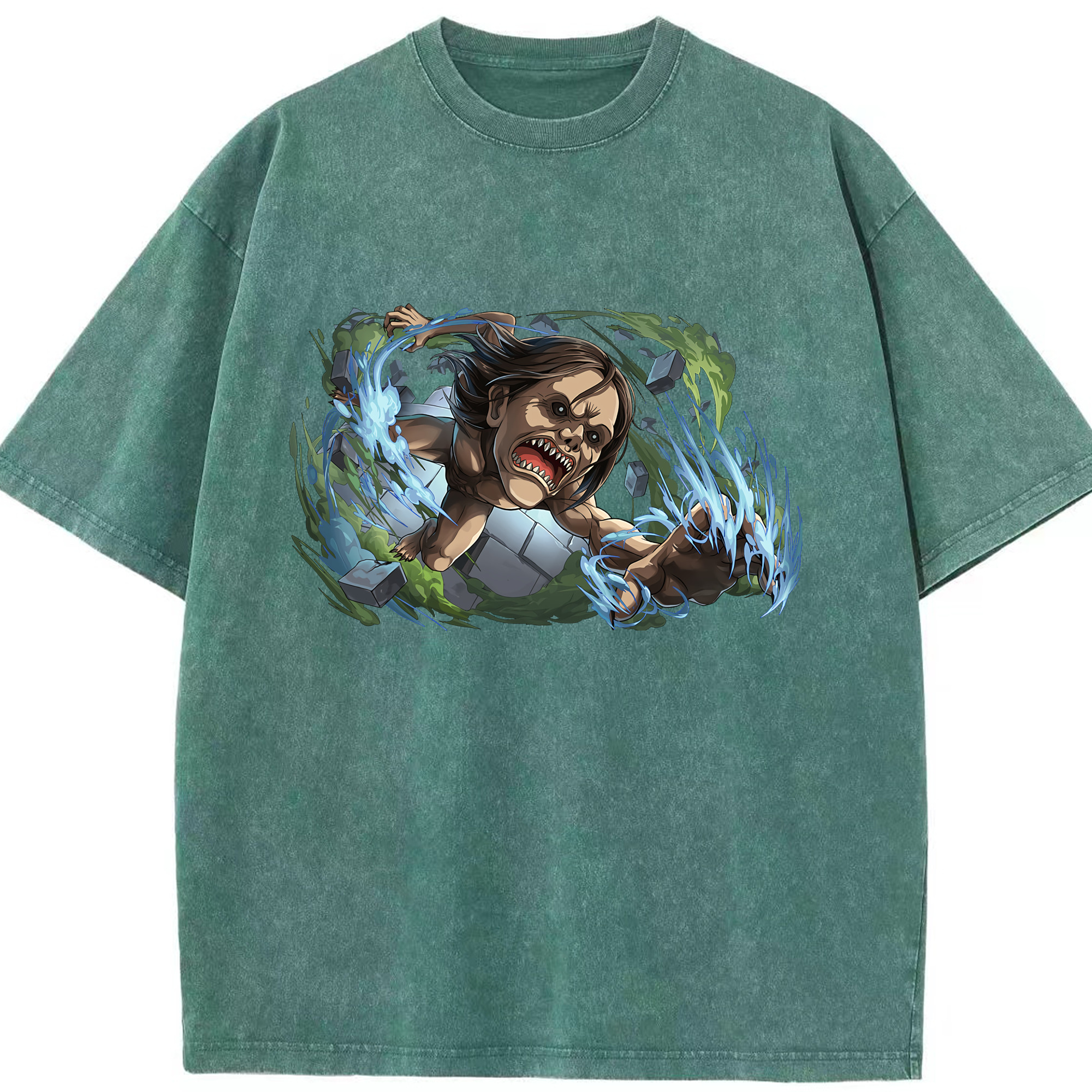 （画像用） 進撃の巨人 Attack on Titan 綿100% ヴィンテージ風 半袖Tシャツ（フロントプリント）